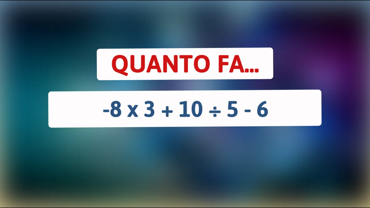 Sfida il tuo cervello: Solo una mente brillante risolve velocemente questo calcolo apparentemente semplice! Riuscirai a farcela?"